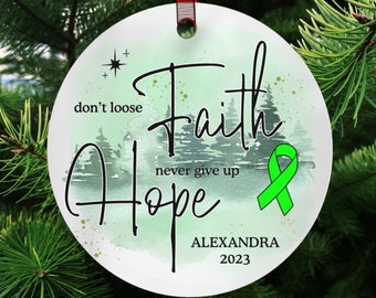 Non Hodgkins Lymphoma Cancer Ornament, Cancer Support Gifts, Faith Hope Encouragement Gift Inspirational Gifts for Cancer Patients Awareness