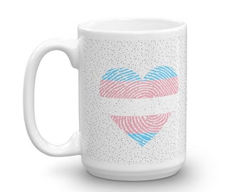 Large Transgender Mug, Trans Pride Mug, Trans Mug, Transgender Pride Coffee Mug, Trans Flag Mug, Trans Ally, Trans Pride Flag, LGBT Mug
