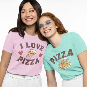 Funny Lesbian Couple Shirt, Vday Gay Couple Shirts, matching Couples Shirts, I love Pizza Shirt, Valentines Day Lesbian Girlfriend Gift