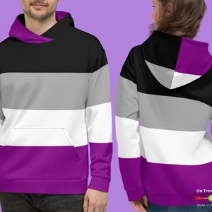 Asexual Flag Hoodie, Asexual Pride Wear, Asexual Clothing, Asexual Hoodie, Asexual Sweater, LGBTQIA Awareness Apparel, Ace Pride Outfit