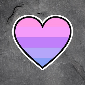 Bisexual Sticker, Best Friend Gift, Bi Pride Aesthetic Stickers, LGBT Laptop Stickers, Pride Flag Sticker, Bi Flag Vinyl Stickers, Decals