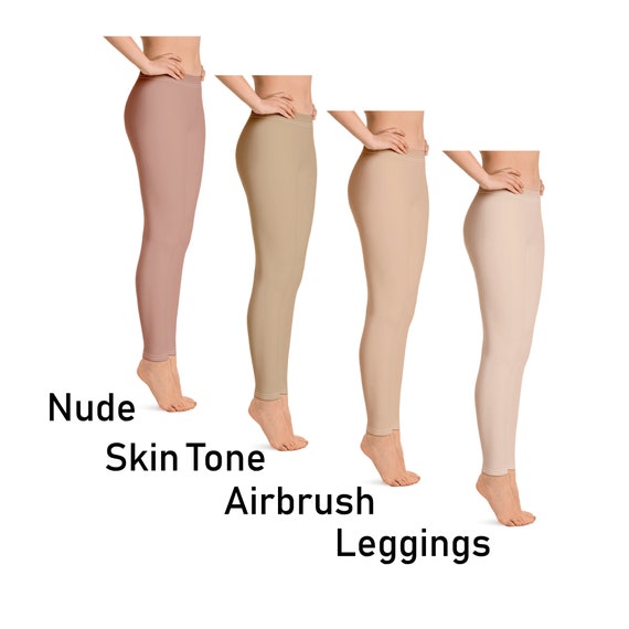 Nude Leggings for Women, Skin Tone Gym Leggings, Solid Neutral Skin  Coloured Workout Activewear, Beige Leggings, Trendy Dance Tights -   Canada