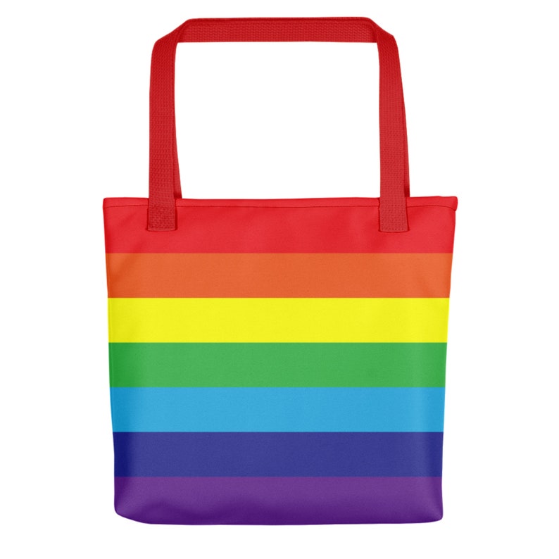 Rainbow Tote Bag Rainbow Pride Bag Rainbow Flag Shopping Etsy
