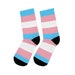 Transgender Flag Socks, Trans Pride Socks, Transgender Gift, Unisex Printed Casual Crew Socks, One Size 