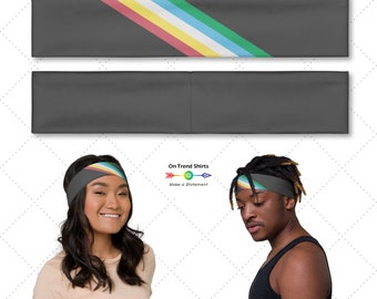New Disability Pride Flag Headband, Disability Pride Hairband, Invisible Disability Awareness Hair Accessories, Chronic Illness Spoonie Gift
