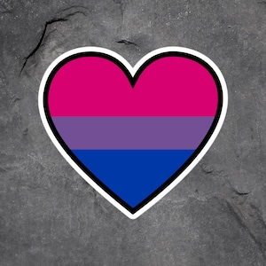 Bisexual Sticker, Bi Pride Sticker, Best Friend Gift, Bi Sticker, Bisexual Pride Flag Sticker, LGBT Laptop Stickers, Queer Sticker,