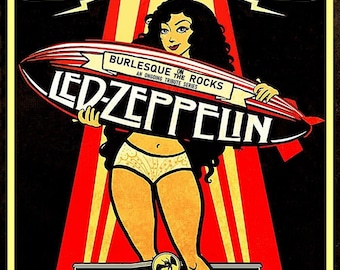 Led Zeppelin at the Buffalo Room / Burlesque on the Rocks - Kansas City - Poster 13x19"