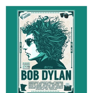 Bob Dylan  - Concert Promo - with Martin Guitars - Poster 13x19&quot;