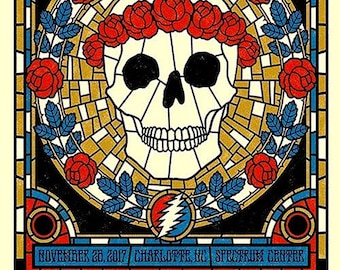Gratefull Dead - Charlotte NC - Spectrum Center - November 2017 - Poster 13x19"