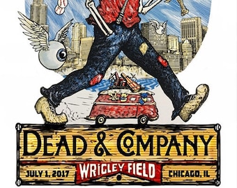 Dead & Company- Chicago - Wrigley Field - July 2017 - Poster 13x19"