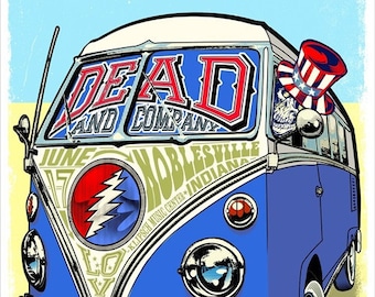 Grateful Dead  - Noblesville IN - Klipsch Music Center - June 17 2016 - Poster 13x19"