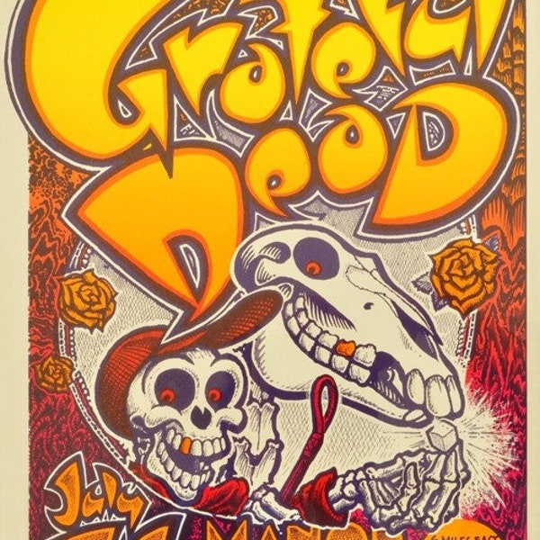 Grateful Dead - Manor Downs - Austin TX - July 31, 1982 - Poster 13x19"