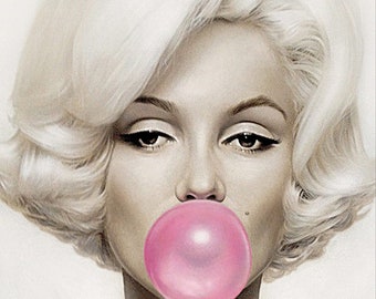 Marilyn Monroe - Bubble Gum - Poster 13x19"
