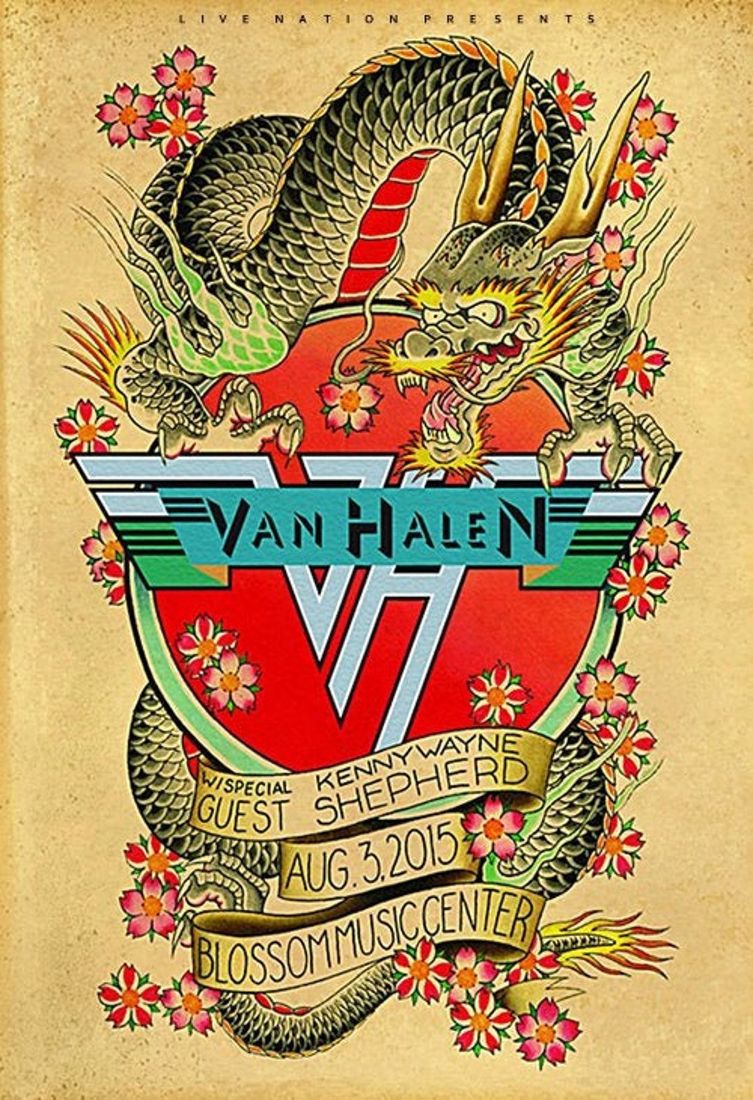 Van Halen Poster - Cleveland Blossom Center - December 2015 Van Halen Poster - Cleveland Blossom Center - December 2015