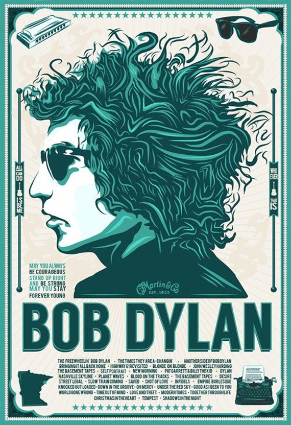 BOB DYLAN B1特大ポスター タワーレコード旧譜キャンペーン特典 Bob Dylan - Concert Promo - With Martin Guitars - Poster 13x19