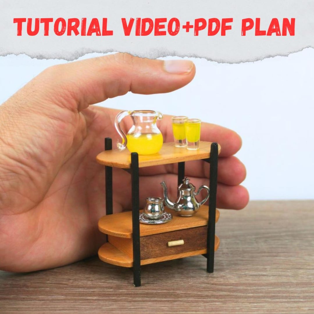 Miniature Kitchen Table PDF Plan | 1:12 Dollhouse Furniture | DIY Mini ...
