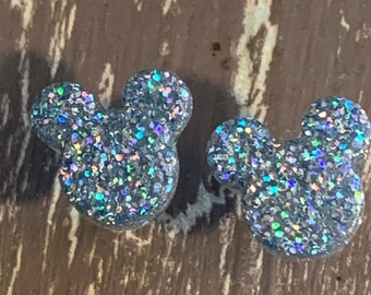 charcoal holographic glitter - secret Santa gifts for her Mickey Mouse glitter earrings stocking stuffer teacher gift