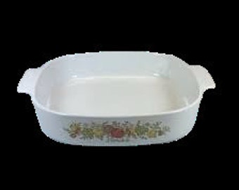 Vintage Corningware Canada Casserole Dish - Spice of Life A-1-B 1L - No Lid Included