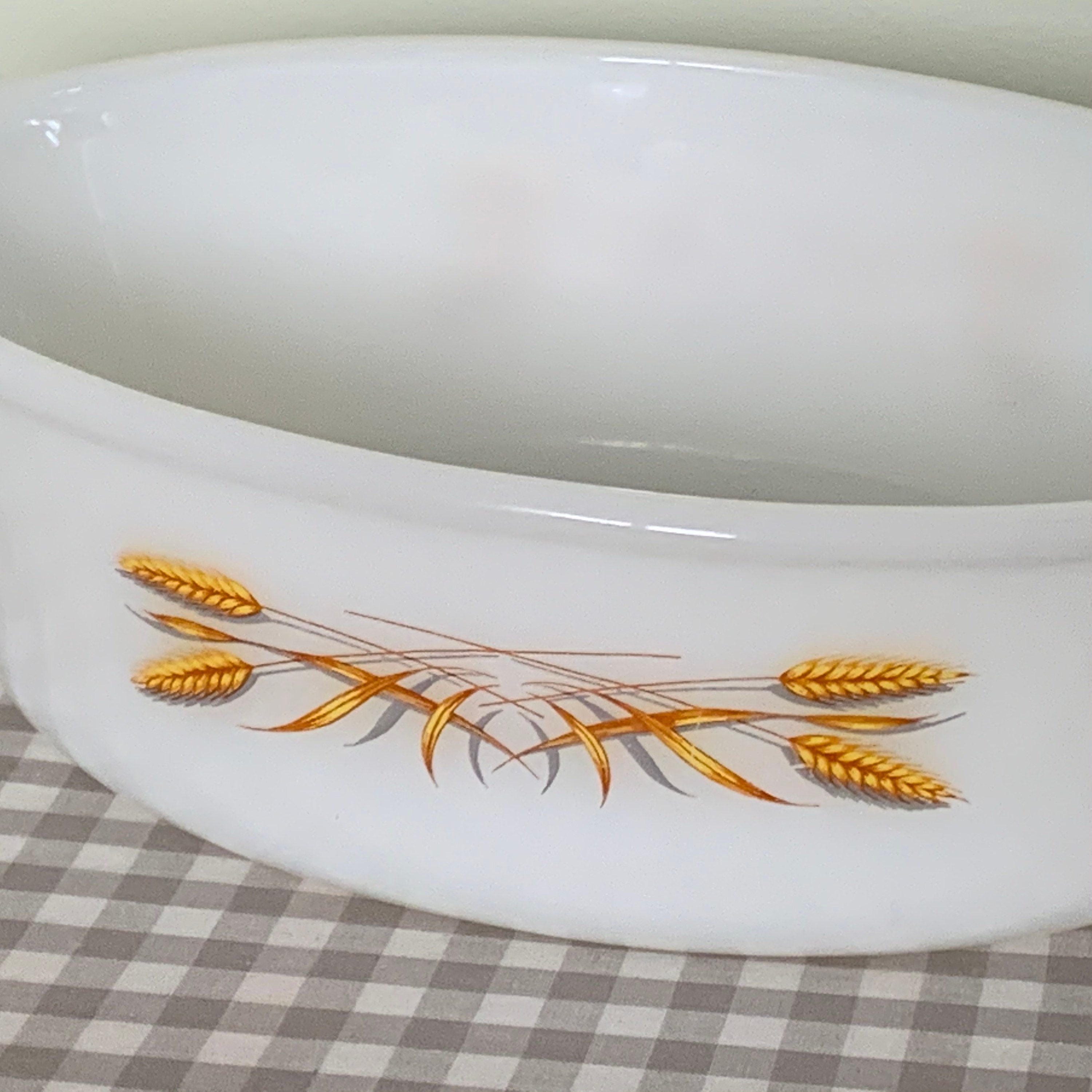 Fire King Anchor Hocking Wheat Pattern 8 Inch Vintage Etsy