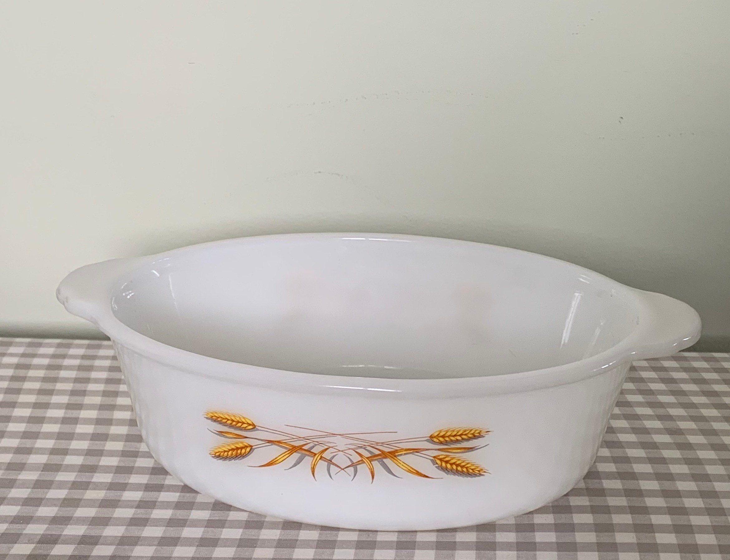 Fire King Anchor Hocking Wheat Pattern 8 Inch Vintage Etsy