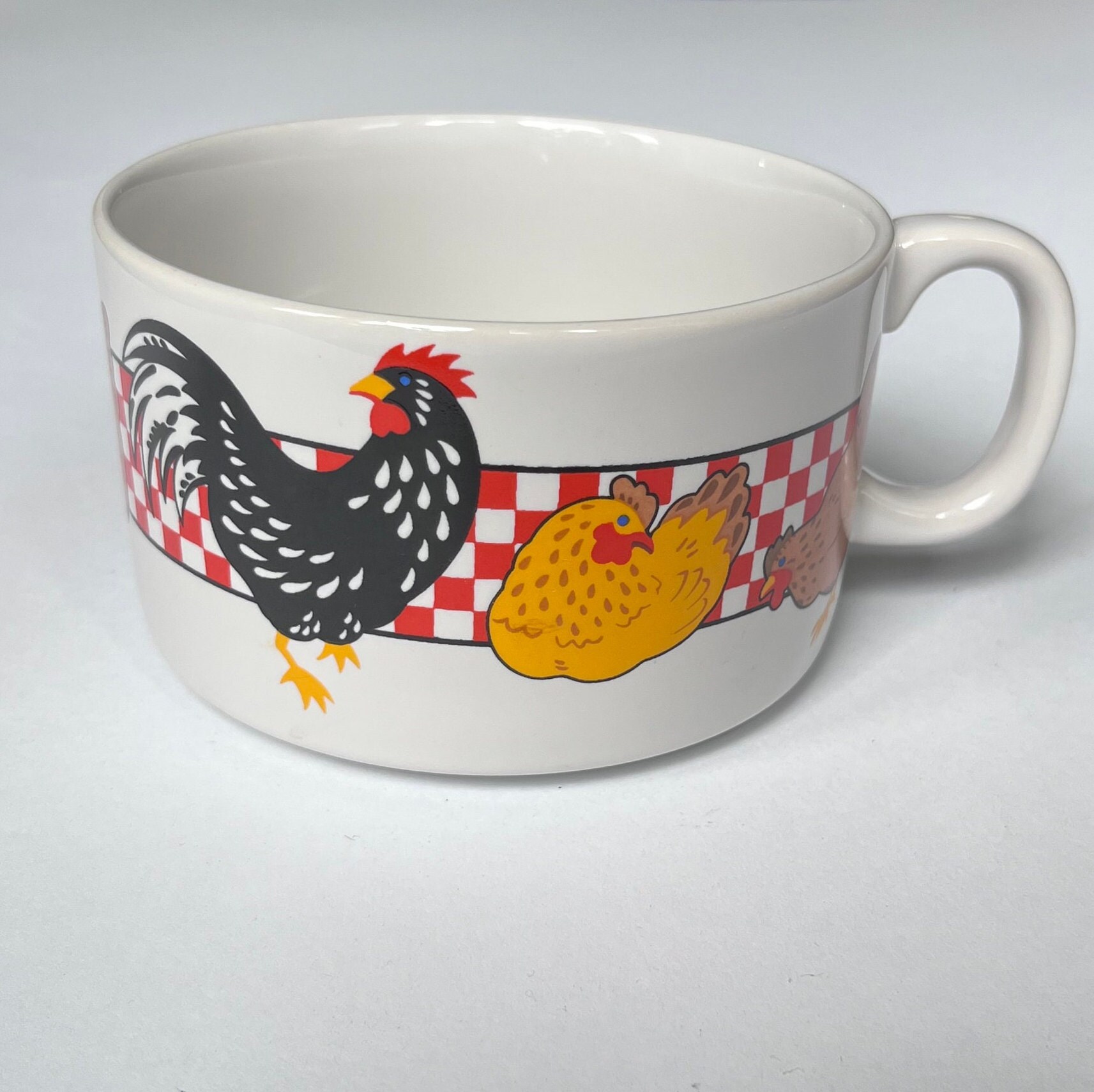 Big for Women Vintage Rooster Mug Double Layer Stainless Steel Portable  Edged Insulation Cup Creative Straw Cup Durable Paint 500ML Coffee Cup Gift  Set for Christmas 