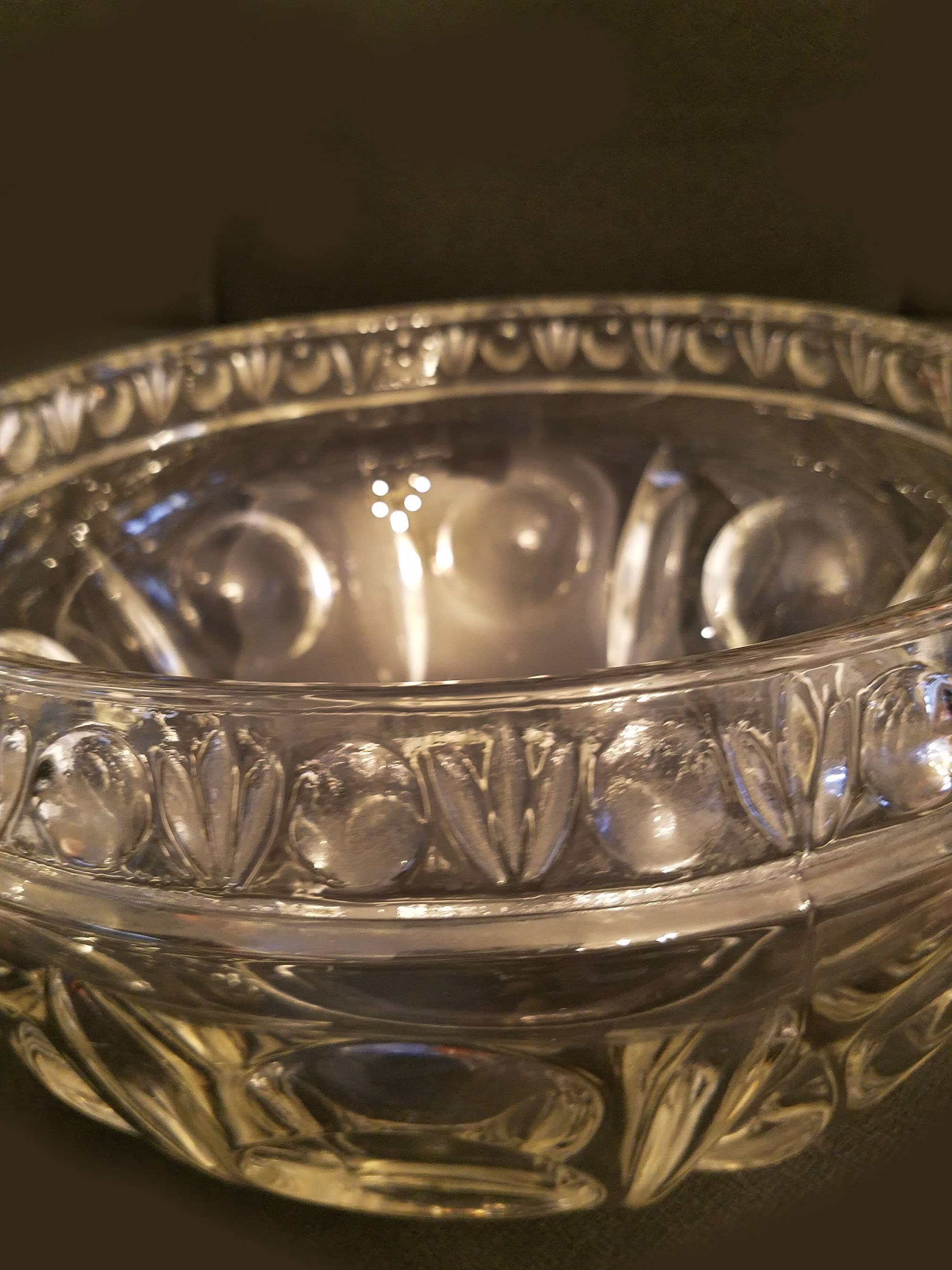 Vintage Glass Punch Bowl Set Etsy