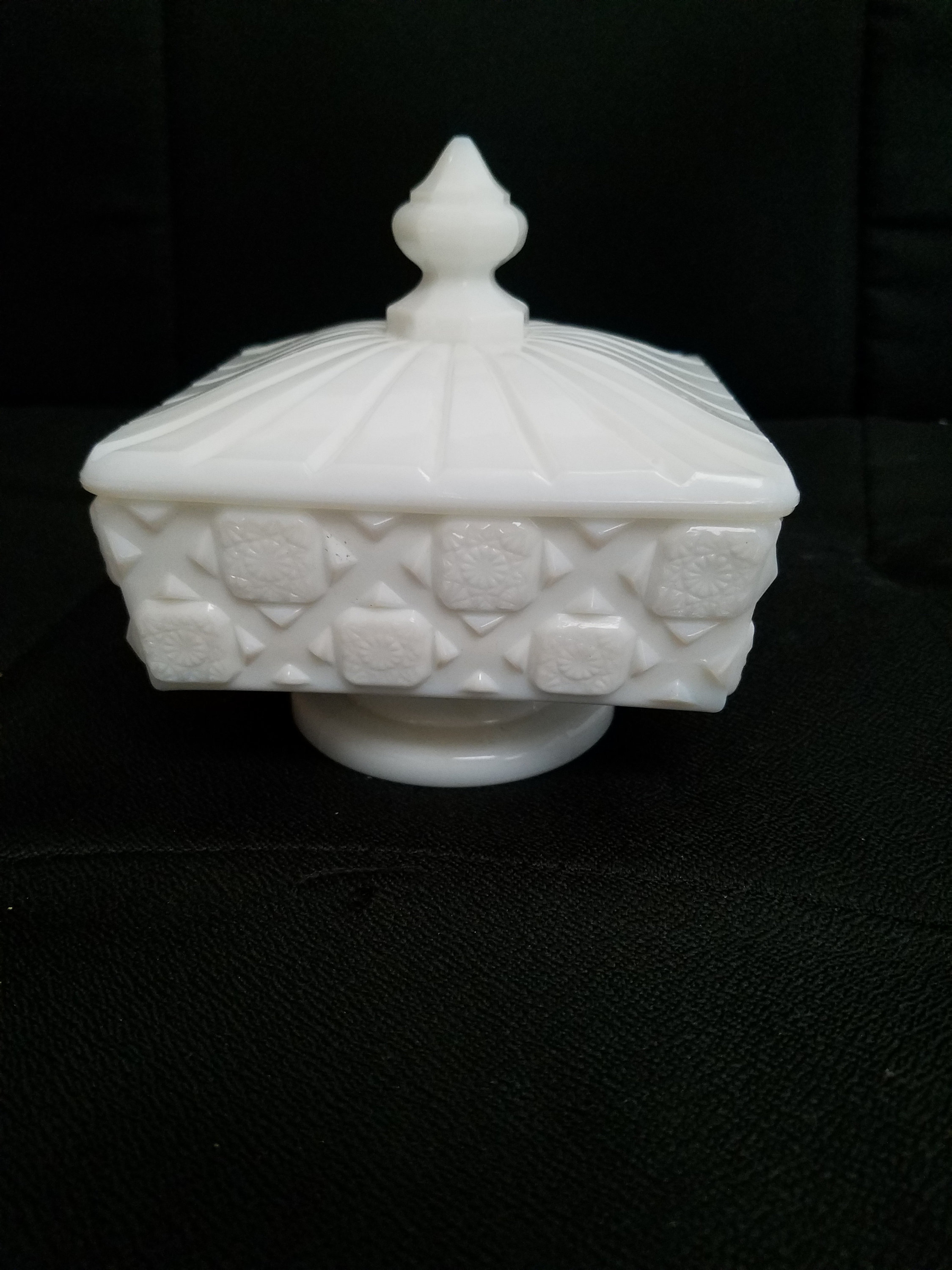 Vintage Westmoreland Square Candy Dish With Lid Etsy UK