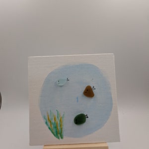 Sea Glass trio of Fish art