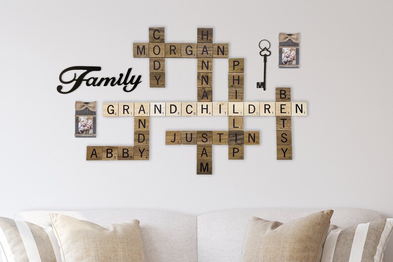 Grandkids Wall Art Sign Grandchildren Sign Comes in ALL Dark Etsy
