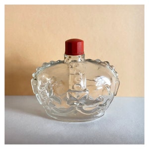 Flacone di profumo vuoto Royal Crown, decorazione da boudoir in miniatura
