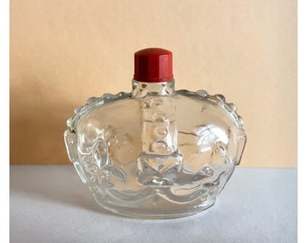 Royal crown empty perfume bottle. Decorative miniature bottle. Boudoir perfume bottle. Prince Matchabelli.