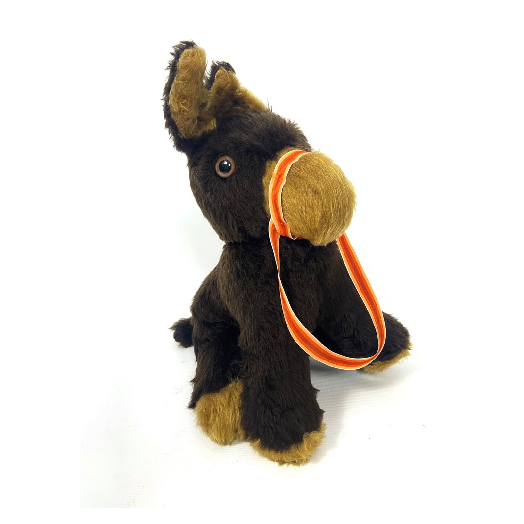 70s 80s vintage soft toy donkey by hallmark toys brown plush donkey