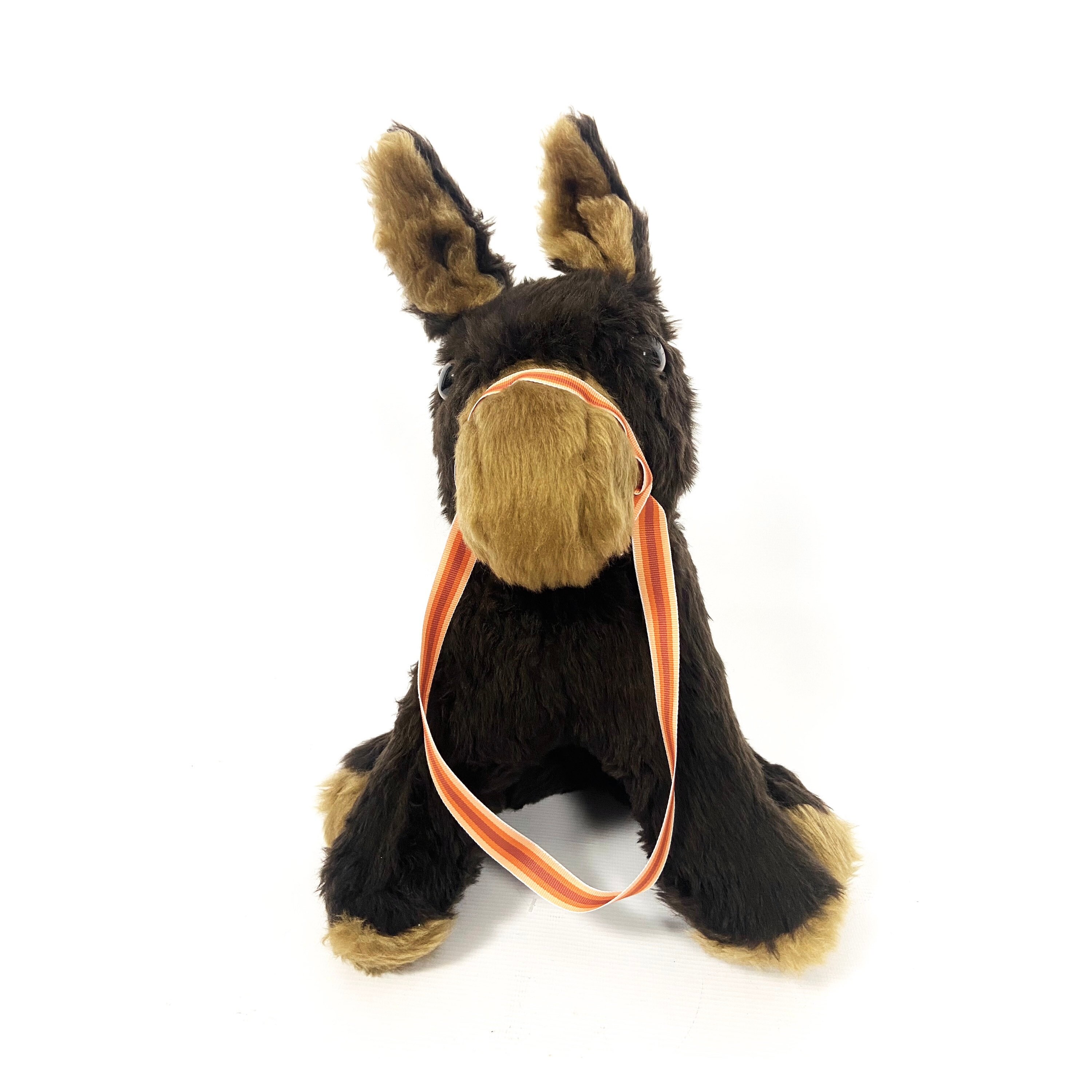 70s 80s vintage soft toy donkey by hallmark toys brown plush donkey