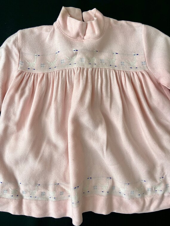 Pale pink vintage infant girl dress. Pink dress w… - image 6