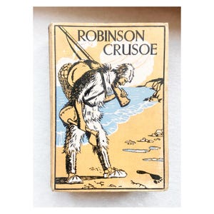 30s vintage Robinson Crusoe by Daniel Defoe illustrated by Elenore Plaisted Abbott