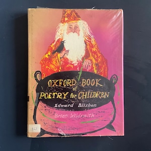60s vintage Oxford Book of Poetry for Children by Edward Blishen. Illustrated by Brian Wildsmith