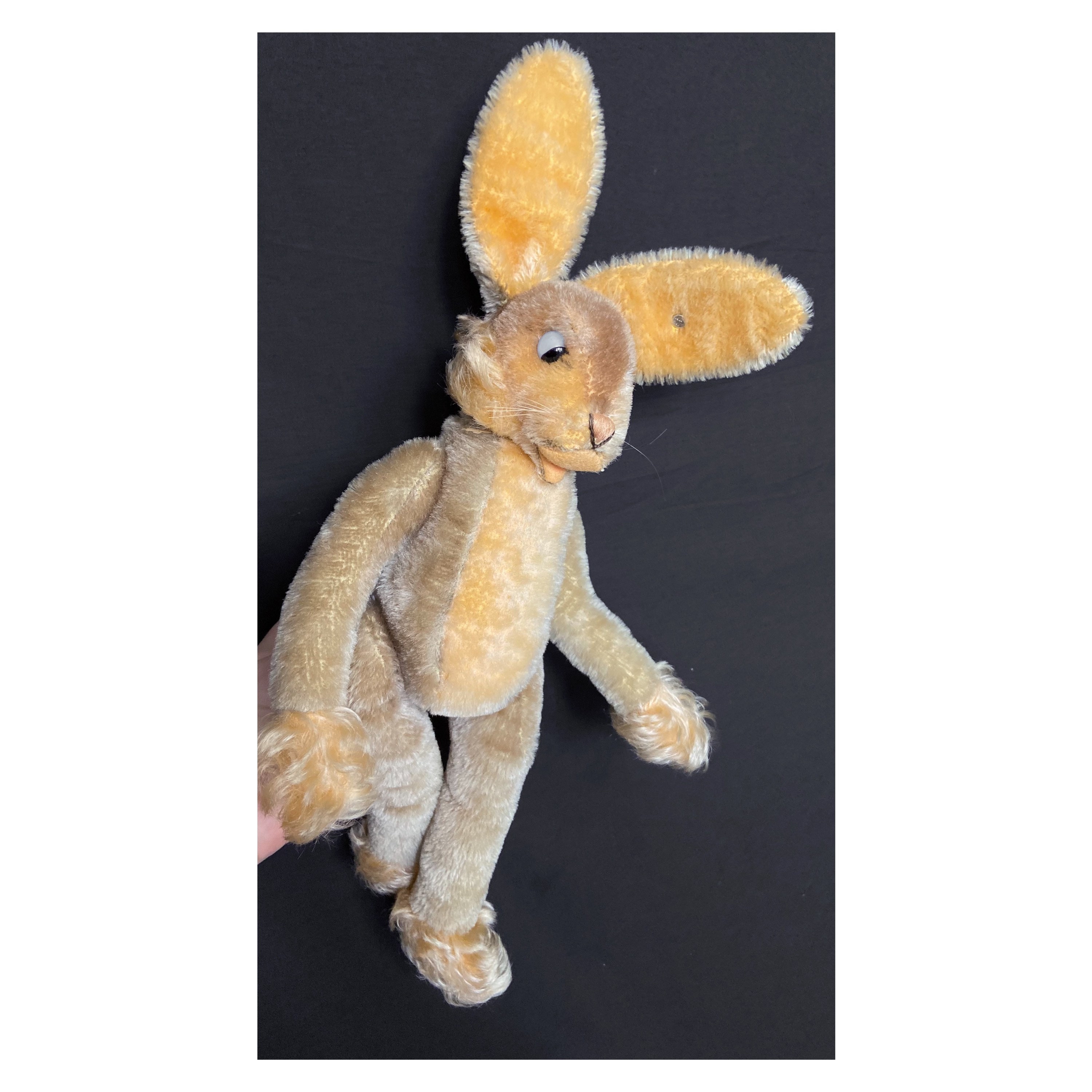 Vintage 60s Lulac Rabbit by Steiff. Collectible Soft Toy Rabbit. 17