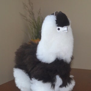 Brand New Handmade In Peru 11 - 12 Inches Tall Standing Plush Alpaca Llama #ETPACA221