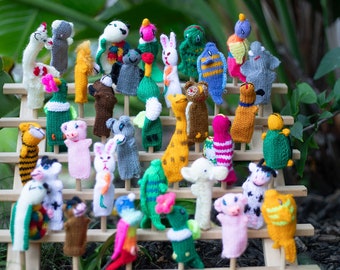 Brand New Made In Peru 25 Assorted Finger Puppets