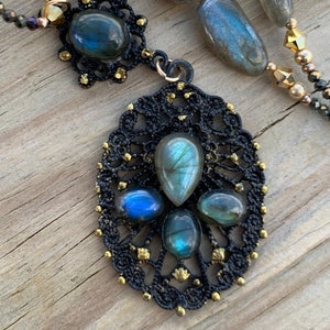 Victorian Gothic Labradorite Necklace