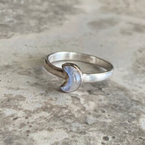 Moonstone Moon Ring
