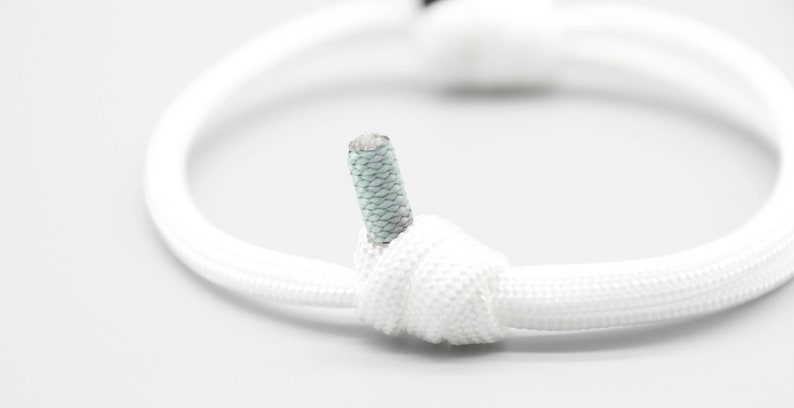 Nautical Paracord Bracelet In White size adjustable /& handmade