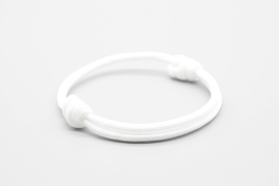 white paracord bracelet