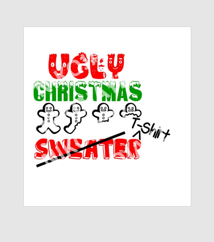 Download Ugly Christmas T-shirt Commercial Use Christmas SVG/PNG ...