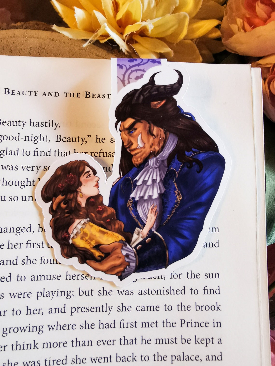 The BEAUTY and the BEAST Belle and Beast Magnetic Bookmark - Etsy