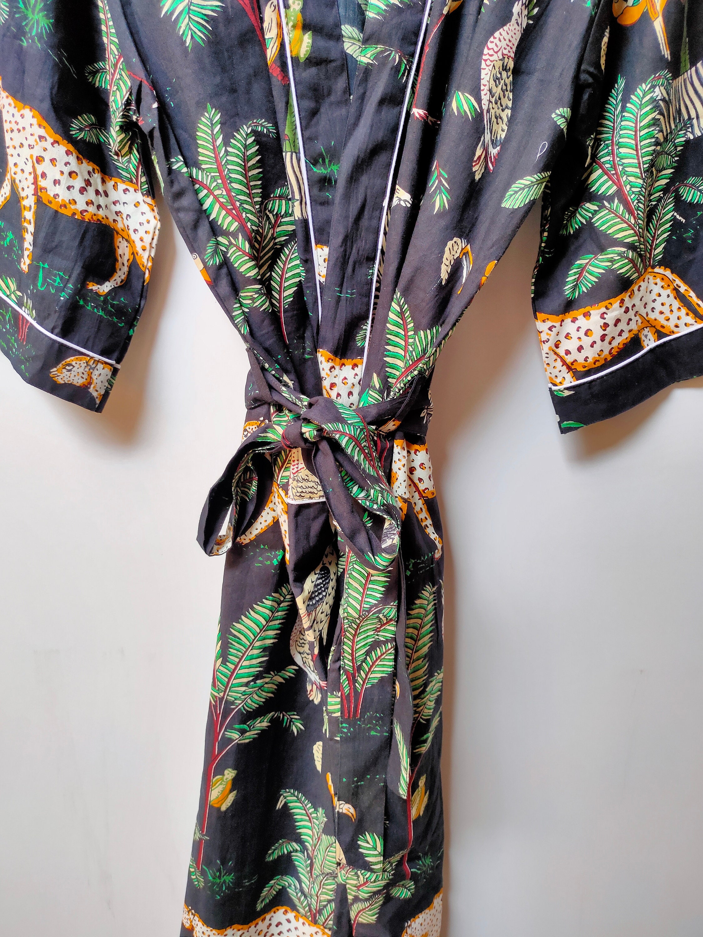 Cotton Floral Print Kimono 100% Cotton Kimono Indian Kimono - Etsy UK