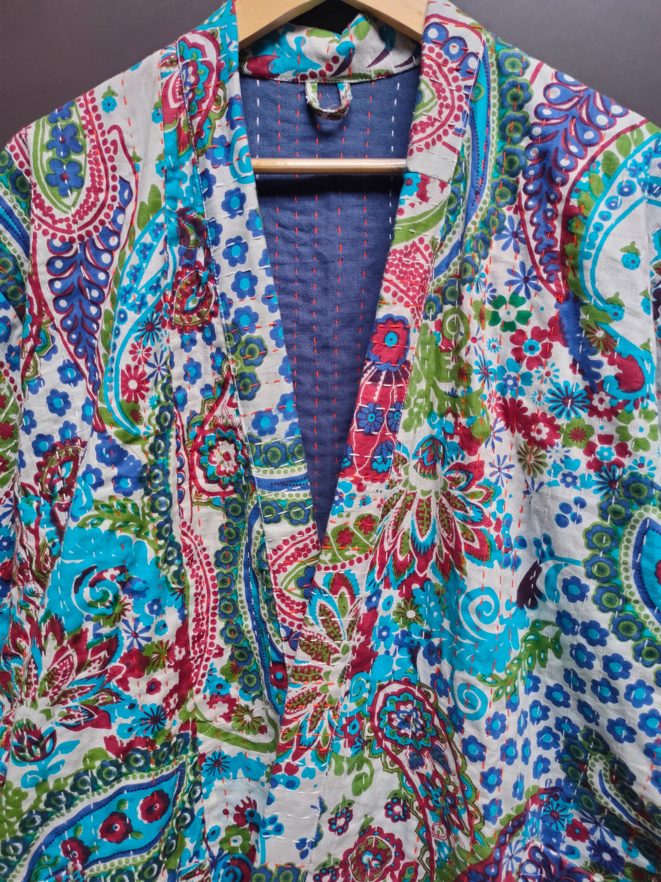 Hand Made Robe DTH Cotton Robes Embroidery, Robes Cotton, Handmade Robes, Kantha ...
