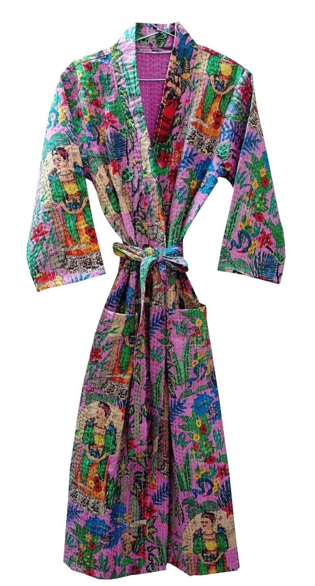 Hand Made Robe DTH Cotton Robes Embroidery, Robes Cotton, Handmade Robes, Kantha ...