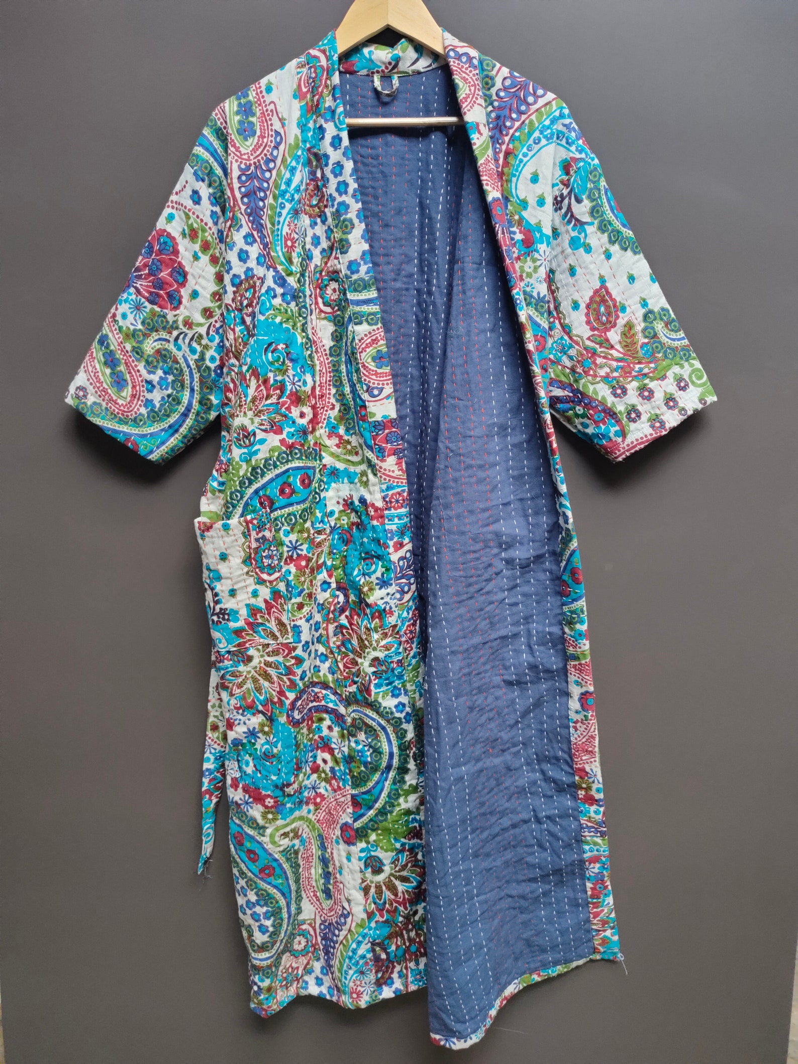 Hand Made Robe DTH Cotton Robes Embroidery, Robes Cotton, Handmade Robes, Kantha ...