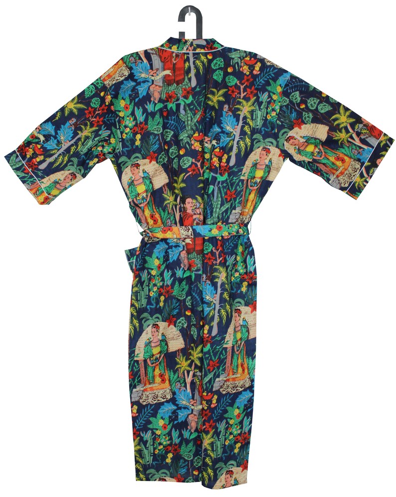 Floral print Kimono House Coat Robe Kimonos Beach Robe wrap dress Soft and comfortable Bath robes EXPRESS DELIVERY- Cotton kimono Robes